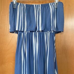 Nautical Strapless Top